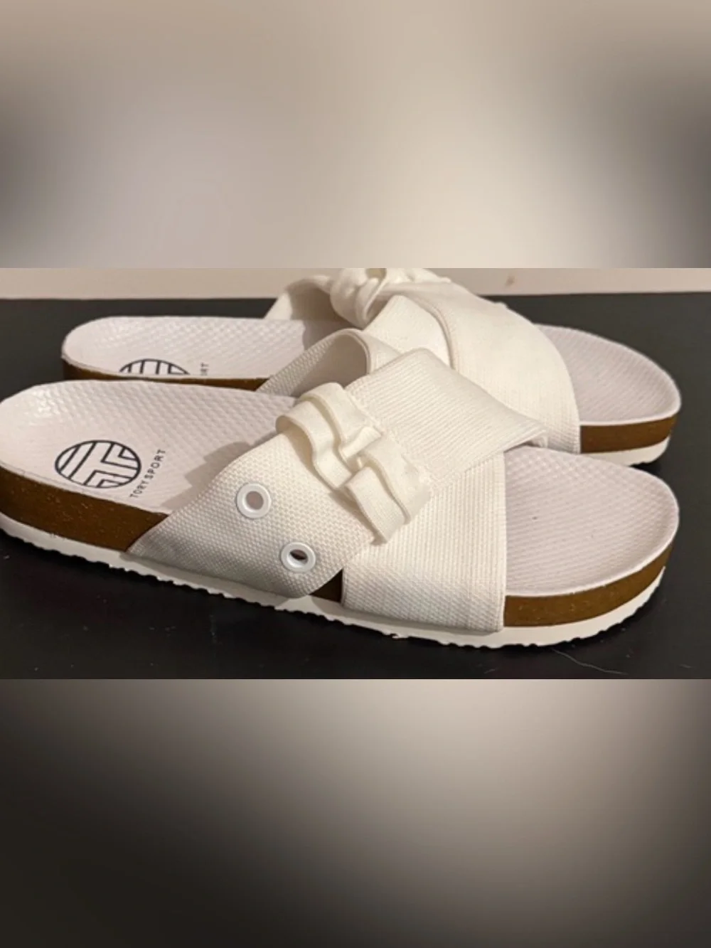 Tory Sport Knotted Bow Slide Sandals